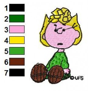Snoopy Sally Brown 03 Embroidery Design